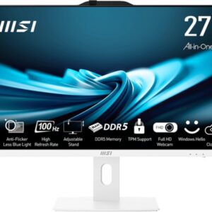 All-in-one MSI PRO AP272P 14M-882XEU i5 / 16GB / 500GB SSD / 27" FHD / NoOS / baltos spalvos - reguliuojamas stovas