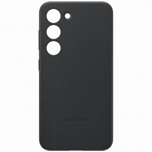 Dėklas Samsung EF-VS911LB S23 S911 juodos spalvos Leather Cover - Image 1