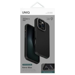 UNIQ dėklas Keva Max Apple iPhone 16 Pro 6.3Magclick Charging juodos spalvos - Image 7