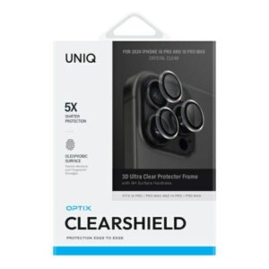 UNIQ Optix Clear Camera Lens Protector Apple iPhone 16 Pro 6.3" / 16 Pro Max 6.9" crystal clear - Image 2