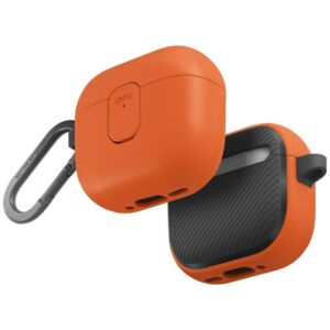 Dėklas UNIQ Clyde skirtas AirPods 4 Lock Case oranžinės spalvos