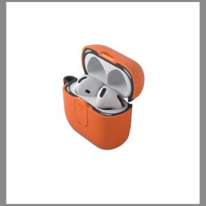 Dėklas UNIQ Clyde skirtas AirPods 4 Lock Case oranžinės spalvos - Image 2