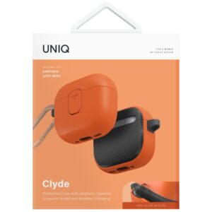 Dėklas UNIQ Clyde skirtas AirPods 4 Lock Case oranžinės spalvos - Image 5