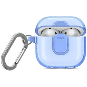 Dėklas UNIQ Glase Pro skirtas AirPods 4 Lock Case mėlynos spalvos