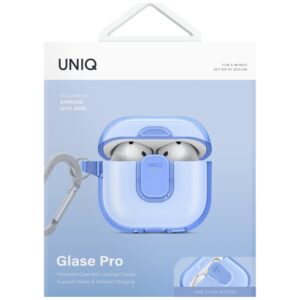 Dėklas UNIQ Glase Pro skirtas AirPods 4 Lock Case mėlynos spalvos - Image 2