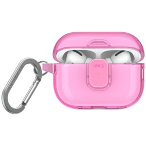 Dėklas UNIQ Glase Pro skirtas AirPods Pro 2 Lock Case rožinės spalvos