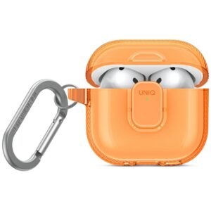 Dėklas UNIQ Glase Pro skirtas AirPods 4 Lock Case oranžinės spalvos