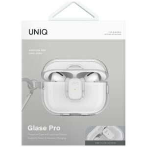 Dėklas UNIQ Glase Pro skirtas AirPods Pro 2 Lock Case skaidrus - Image 2