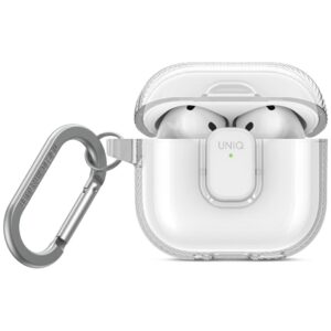 Dėklas UNIQ Glase Pro skirtas AirPods 4 Lock Case skaidrus