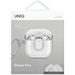 Dėklas UNIQ Glase Pro skirtas AirPods 4 Lock Case skaidrus - Image 2