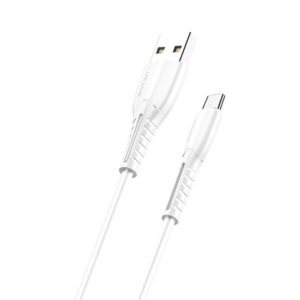 USAMS Kabelis U35 microUSB 2A Fast Charge1m baltos spalvos SJ365USB02 (US-SJ365)