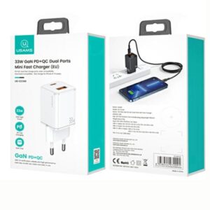 USAMS laidinis įkroviklis 1xUSB-C + 1xUSB T43 33W (only head) PD3.0 + QC3.0 Fast Charging baltos spalvos CC144TC02 - Image 10