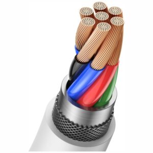 Kabelis USAMS US-SJ603 U84 3A USB-C į USB-A 3m baltos spalvos - Image 10