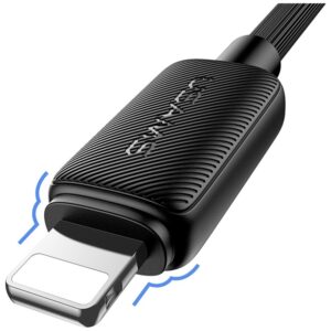 Kabelis USAMS KY Series US-SJ694 2.4A Lightning į USB-A 2m baltos spalvos - Image 3