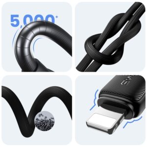 Kabelis USAMS KY Series US-SJ694 2.4A Lightning į USB-A 2m baltos spalvos - Image 8