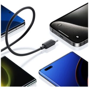 Kabelis USAMS KY Series US-SJ701 60W USB-C į USB-C 3m juodos spalvos - Image 6