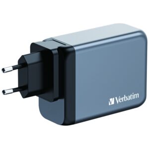 Verbatimlaidinis įkroviklis GaN 200W3xUSB-C/USB-A + Adapter EU/UK/US GNC-200 32204 - Image 3