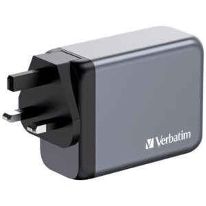 Verbatimlaidinis įkroviklis GaN 200W3xUSB-C/USB-A + Adapter EU/UK/US GNC-200 32204 - Image 4