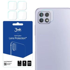 3MK Flexible Glass LENS Hybrid Glass Samsung Galaxy A22 4G skirtas 4 vnt CAMERA