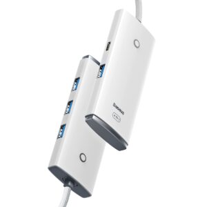 Baseus Adapteris HUB - Typ C į 4xUSB3.0 - 2m (WKQX030502) baltos spalvos - Image 3