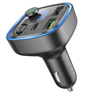 Borofone Transmiter FM BC48 Broad MP3, Bluetooth - 2xUSB + Typ C - QC 3.0 18W juodos spalvos - Image 2