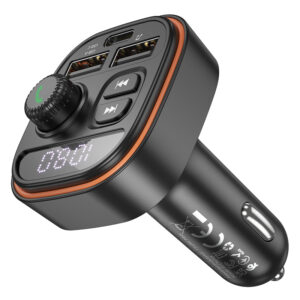 Borofone Transmiter FM BC59 Heroic MP3, Bluetooth - 2xUSB + Typ C - juodos spalvos - Image 4