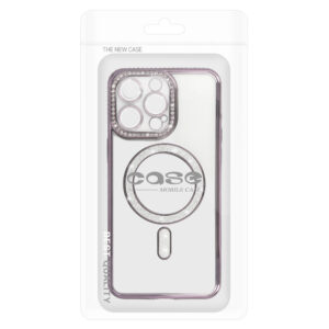 Bling Magsafe dėklas skirtas Apple iPhone 16 Pro violetinės spalvos - Image 7