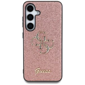 Dėklas GUESS Fixed Glitter Big 4G Metal Logo skirtas Samsung Galaxy S25 rožinės spalvos - Image 3