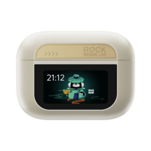 Rock Ausinės bluetooth TWS A5 Pro su LCD ekranu baltos spalvos - Image 2