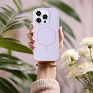 Magsafe Slim Silicone skirtas Apple iPhone 16 Pro violetinės spalvos - Image 6