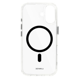 Liavec Glossy Magsafe skaidrus dėklas skirtas Apple iPhone 16 juodos spalvos - Image 6