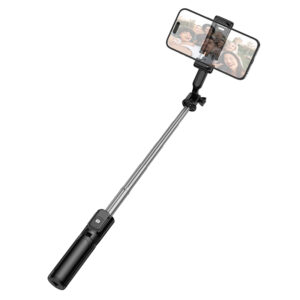 Borofone Selfie Stick BY14 Graceful bluetooth with tripod and remote control juodos spalvos - Image 3