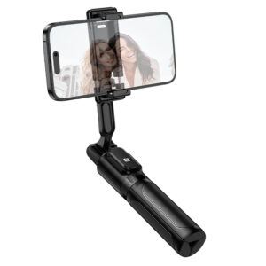 Borofone Selfie Stick BY14 Graceful bluetooth with tripod and remote control juodos spalvos - Image 4
