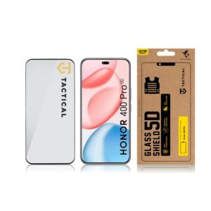 Tactical apsauginis stiklas Shield 5D skirtas Honor 400 Pro Black - Image 2