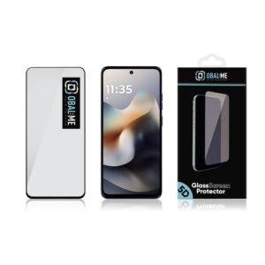 OBAL:ME 5D Apsauginis stiklas Screen Protector skirtas Motorola G56 Black - Image 2