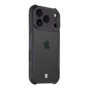 Tactical Quantum Stealth dėklas skirtas Apple iPhone 17 Pro skaidrus/juodos spalvos