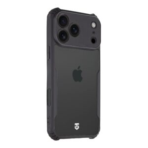 Tactical Quantum Stealth dėklas skirtas Apple iPhone 17 Pro Max skaidrus/juodos spalvos