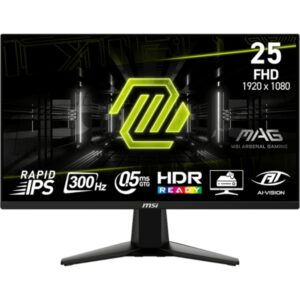 Monitorius MSI MAG 255XF / 24.5" / FHD / IPS / 300Hz / 0.5ms (GtG) / juodos spalvos