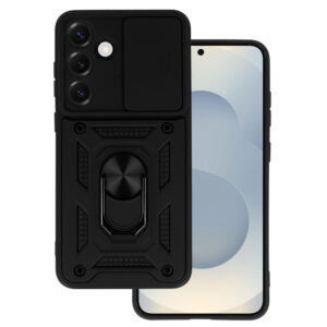 Slide Camera Armor Dėklas skirtas Samsung Galaxy S25 Ultra juodos spalvos - Image 1