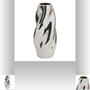 Vaza Atmosphera Twisted 210138, 28 cm, sidabro - Image 3