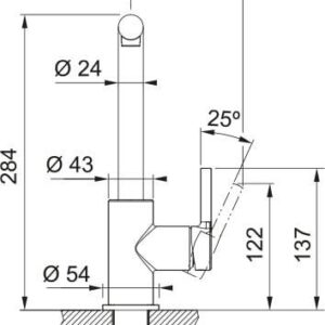 Maišytuvas Lina L Franke su ištraukiamu snapu, chromo - Image 3