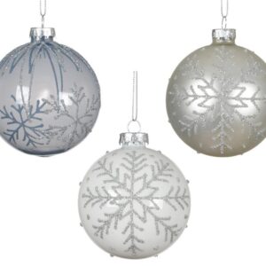 Eglutės žaisliukas Snowflake, 8 cm, stiklas