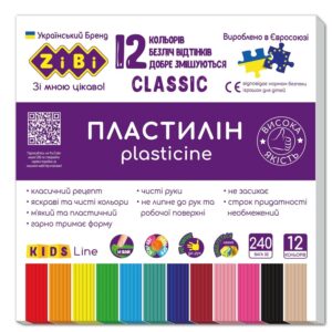 Plastilinas Zibi 1.ZB6233, 12 spalvų