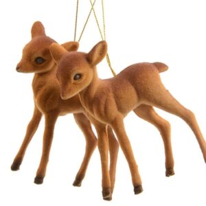 Eglutės žaisliukas Reindeer, rudas, 7.5 cm, 2 vnt.
