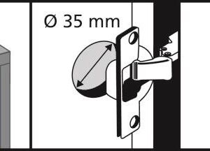 Lankstas vidinis CLIP SOFT CLOSE D35 107 2VNT - Image 3