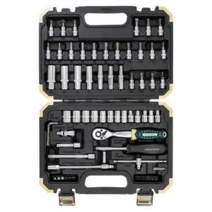 Sukimo įrankių ir galvučių komplektas Rockforce 66 vnt - Image 2