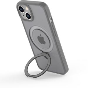 Musthavz MagLoop Stand Dėklas Apple iPhone 15, pilkos spalvos