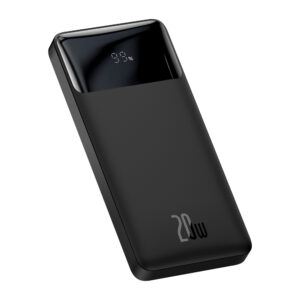 Baseus Bipow Fast Charging Power Bank 10000mAh 20W juodos spalvos (Overseas Edition) + USB-A - Micro USB 0.25m juodos spalvos kabelis (PPBD050301) - Image 2