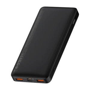 Baseus Bipow Fast Charging Power Bank 10000mAh 20W juodos spalvos (Overseas Edition) + USB-A - Micro USB 0.25m juodos spalvos kabelis (PPBD050301) - Image 3