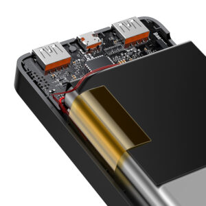Baseus Bipow Fast Charging Power Bank 10000mAh 20W juodos spalvos (Overseas Edition) + USB-A - Micro USB 0.25m juodos spalvos kabelis (PPBD050301) - Image 7
